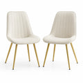 Lot de 2 chaises en tissu avec pieds en métal