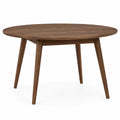 Table à manger ronde en bois de noyer 120 cm