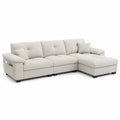 Canapé d'angle en tissu Beige L300 cm