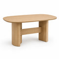 Table à manger ovale en bois placage chêne