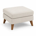 Repose-pieds en tissu beige 58x58x42 cm