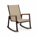 Chaise à bascule en aluminium et textilène beige