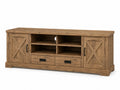 Meuble TV en bois aggloméré avec portes et tiroirs 180cm