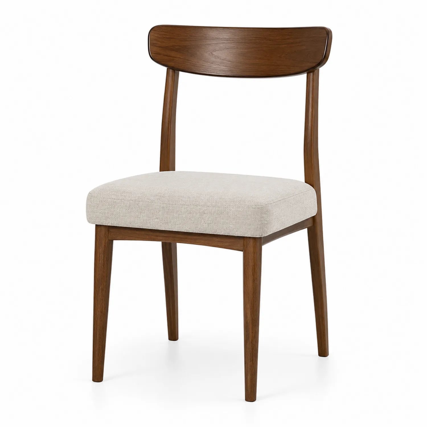 Chaise en bois massif et tissu polyester 45x50x85 cm