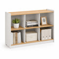 Bibliothèque étagères en bois MDF Blanc/Bois clair