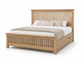 Lit double en bois avec tête de lit et tiroirs de rangement 200x160 cm