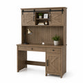 Bureau en bois avec portes coulissantes marron