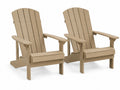 Ensemble de 2 chaises Adirondack en plastique Beige