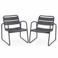Lot de 2 chaises en métal noir