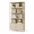 Étagère en Métal et MDF Beige avec Portes