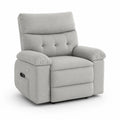 Fauteuil inclinable en tissu lin gris