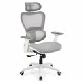 Chaise de bureau ergonomique en maille avec accoudoirs réglables et appuie-tête