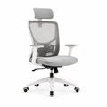 Chaise de bureau ergonomique en maille avec accoudoirs réglables Gris