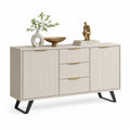 Buffet en bois MDF avec portes et tiroirs 150x40x80 cm