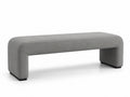 Banc d'intérieur en tissu polyester gris