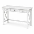 Bureau en bois MDF blanc avec trois tiroirs