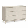 Commode 6 tiroirs bois MDF Beige 120x40x80 cm