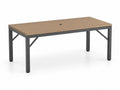 Table rectangulaire en bois composite et aluminium 200x100x75 cm